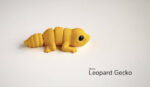 Baby Leopard Gecko Flexi Keyring Yellow