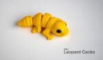 Baby Leopard Gecko Flexi Keyring Yellow