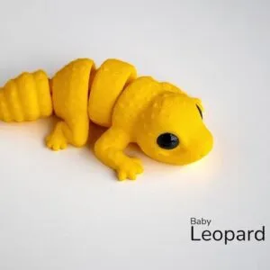 Baby Leopard Gecko Flexi Keyring Yellow