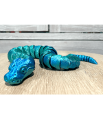 Blue Green Silk Flexi Snake