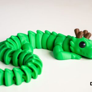 Cute Dragon Green with Brown Horns