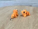 Baby Triceratops Keyring Orange