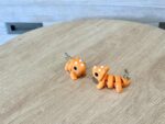 Baby Triceratops Keyring Orange