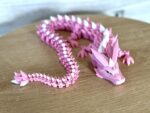 Crystal Dragon Pink Pastel with white crystal