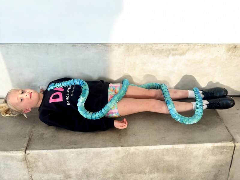 Enchanted Flexi Snake Blue Green Silk with Isla