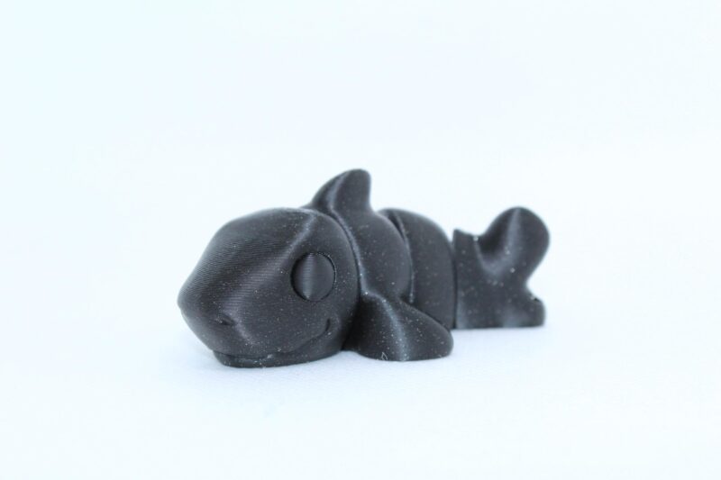 Flexi Baby Shark Keyring - Black Sparkle
