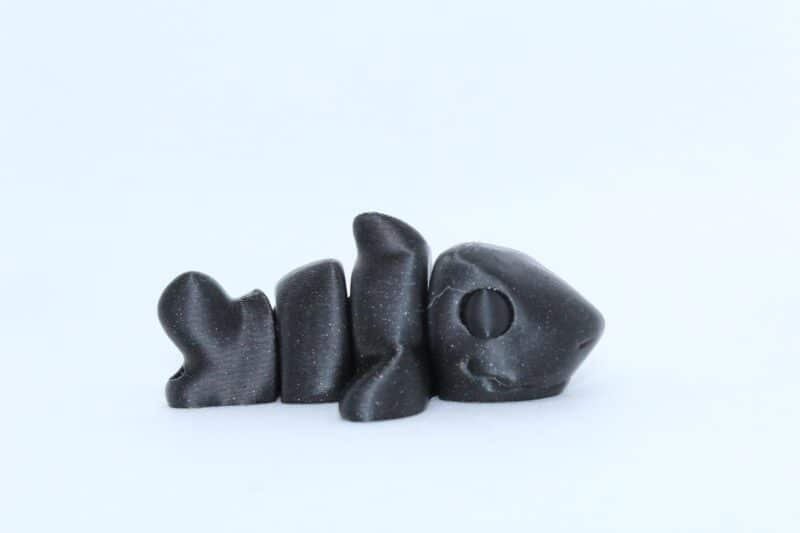 Flexi Baby Shark Keyring - Black Sparkle