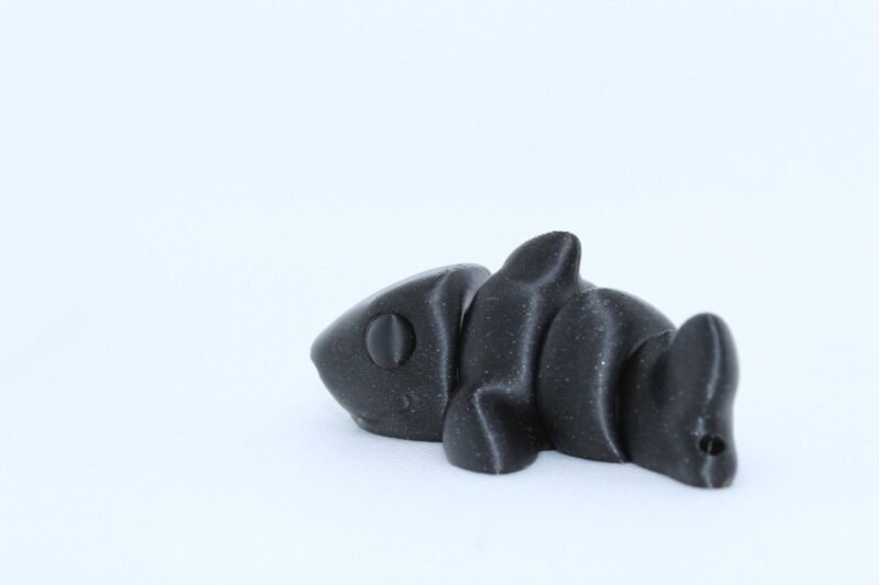 Flexi Baby Shark Keyring - Black Sparkle