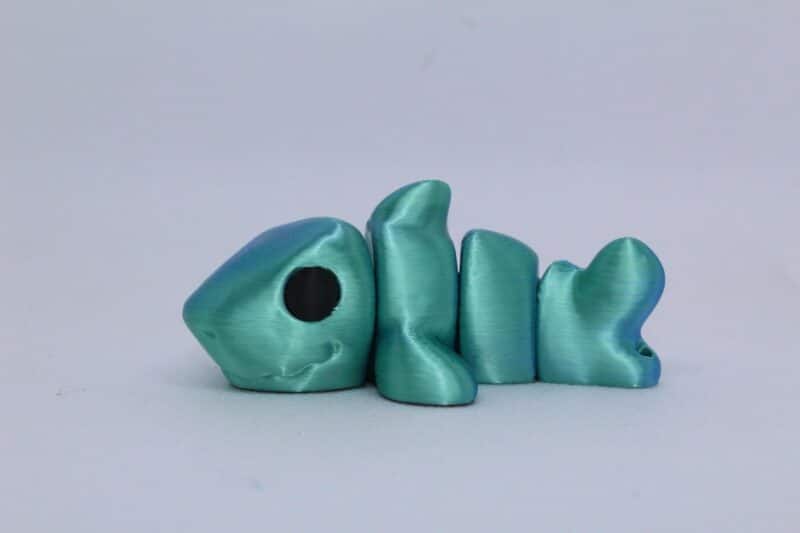 Flexi Baby Shark Keyring - Blue Green Silk