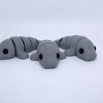 Baby Manatee Flexi Keyring Grey