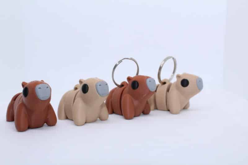 Baby Capybara Flexi Keyring