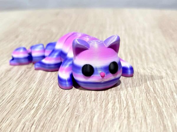 Flexi Cat Pink Purple Rainbow