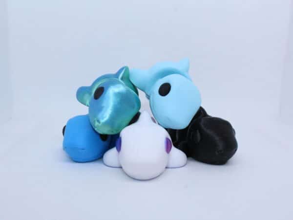 Flexi Baby Shark Keyring - Group Photo
