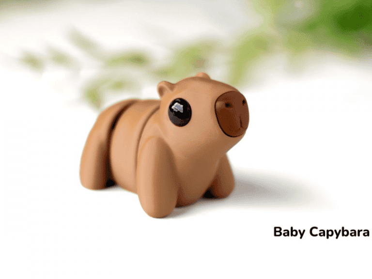 Baby Capybara Flexi Keyring