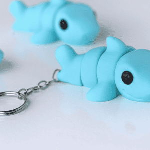 Baby shark keyring blue