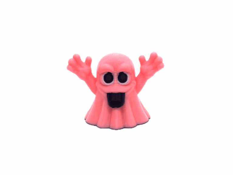 Glow in the dark pink ghost