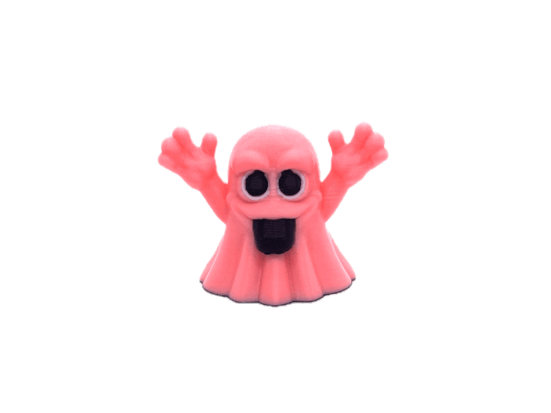 Glow in the dark pink ghost