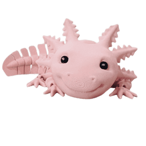 Smiling Pink Pastel Axolotl