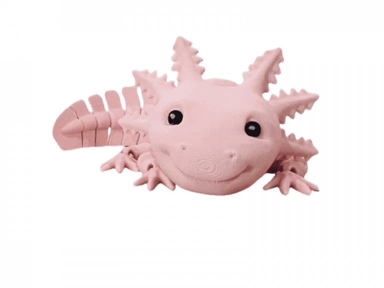 Smiling Pink Pastel Axolotl