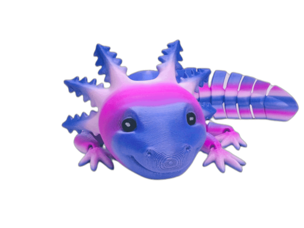 Pink Purple Rainbow Axolotl