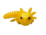 Smiling Orange Glass Axolotl