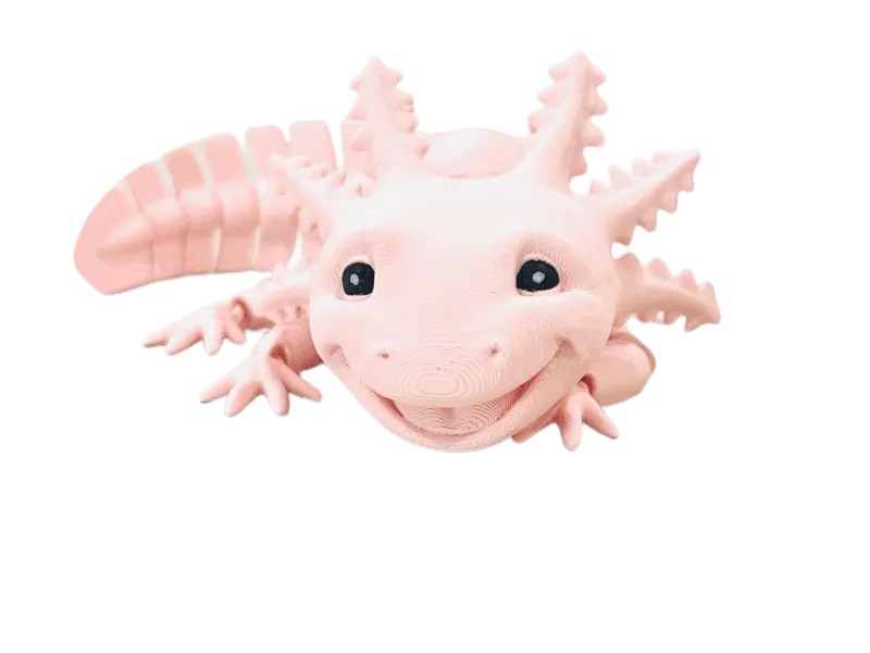 Laughing Pink Pastel Axolotl