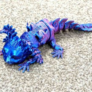 Robo Axolotl Blue Magenta