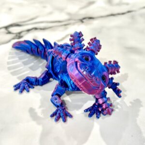 Robo Axolotl Blue Magenta