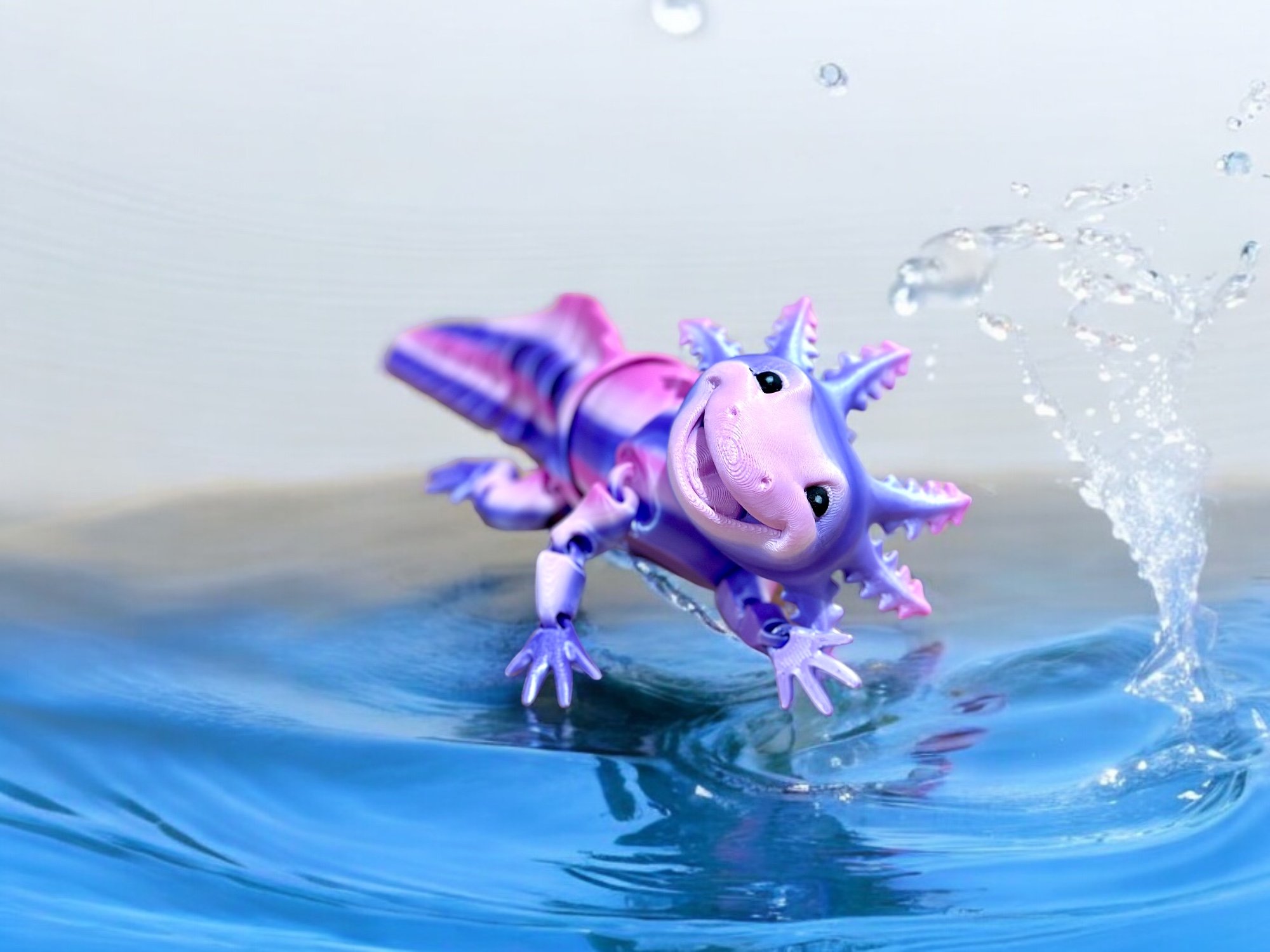 Laughing Axolotl - Pink Purple Rainbow