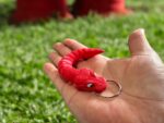 Flexi Snake Keyring Red