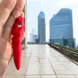 Flexi Snake Keyring Red