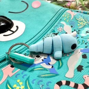 Flexi Narwhal Keyring on bag