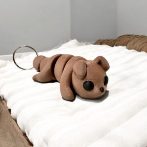 Flexi Puppy Keyring Brown