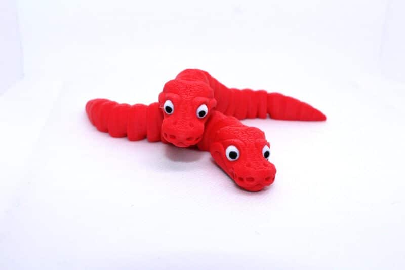 Flexi Snake Keyring Red