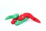 Flexi Snake Keyring Red and Grass Green