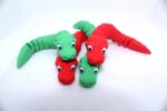 Flexi Snake Keyring Red and Grass Green