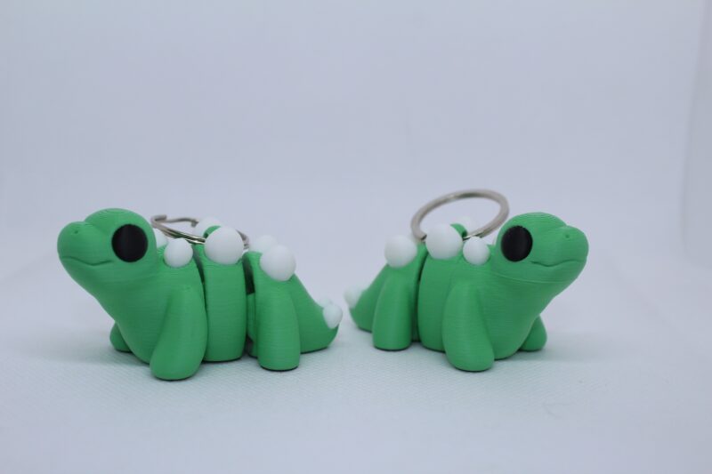 Flexi Baby Stegosaurus Keyring grass green
