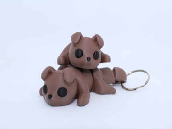 Flexi Puppy Keyring Brown