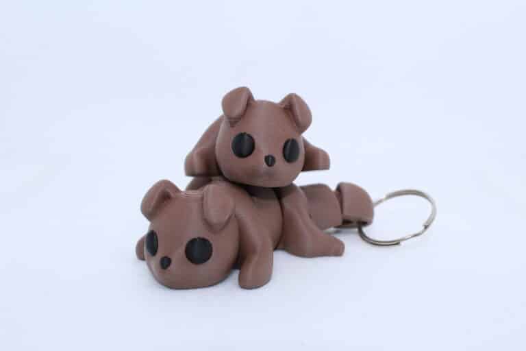 Flexi Puppy Keyring Brown