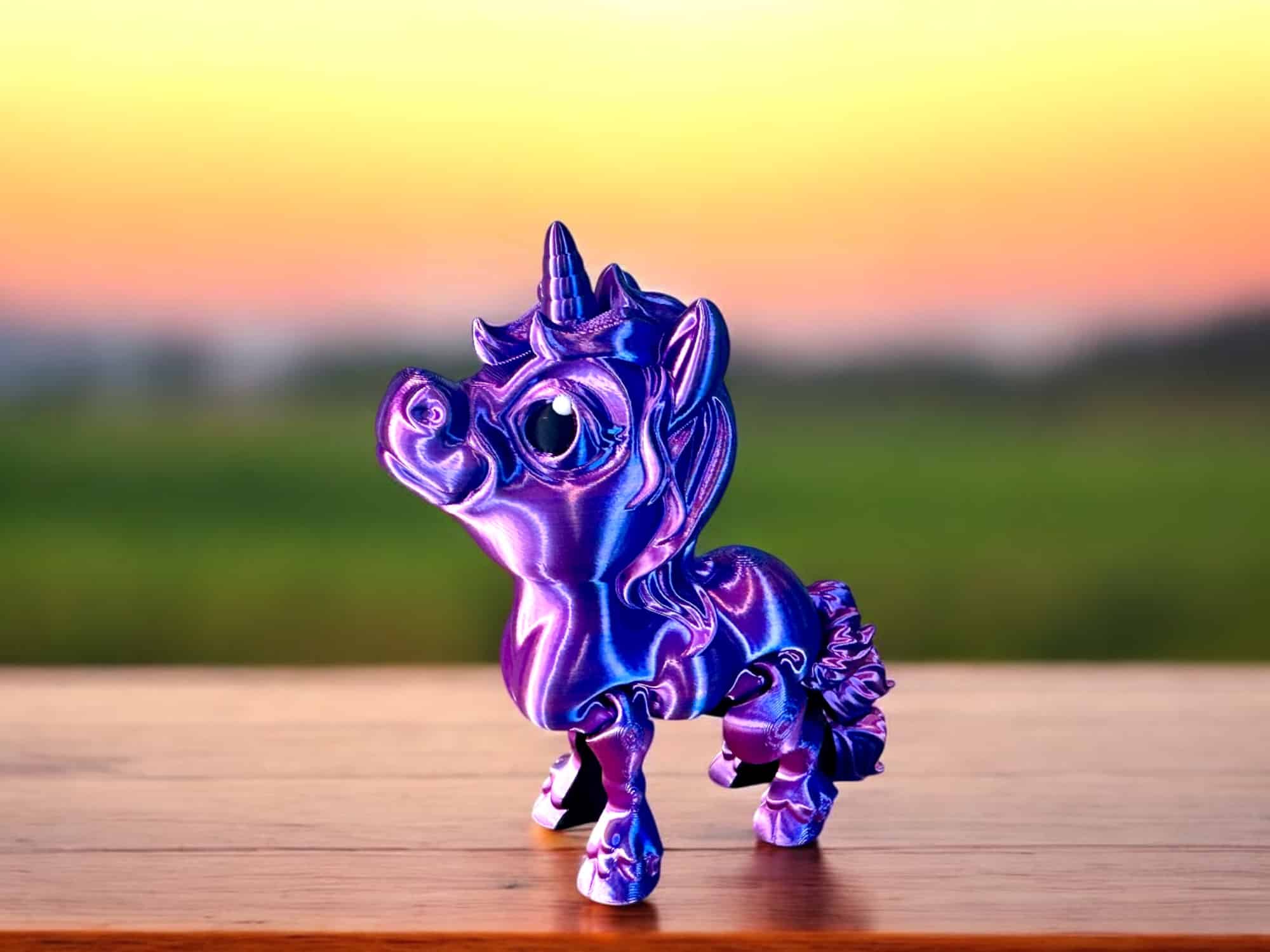 Flexi Pony Unicorn - Blue Magenta Silk