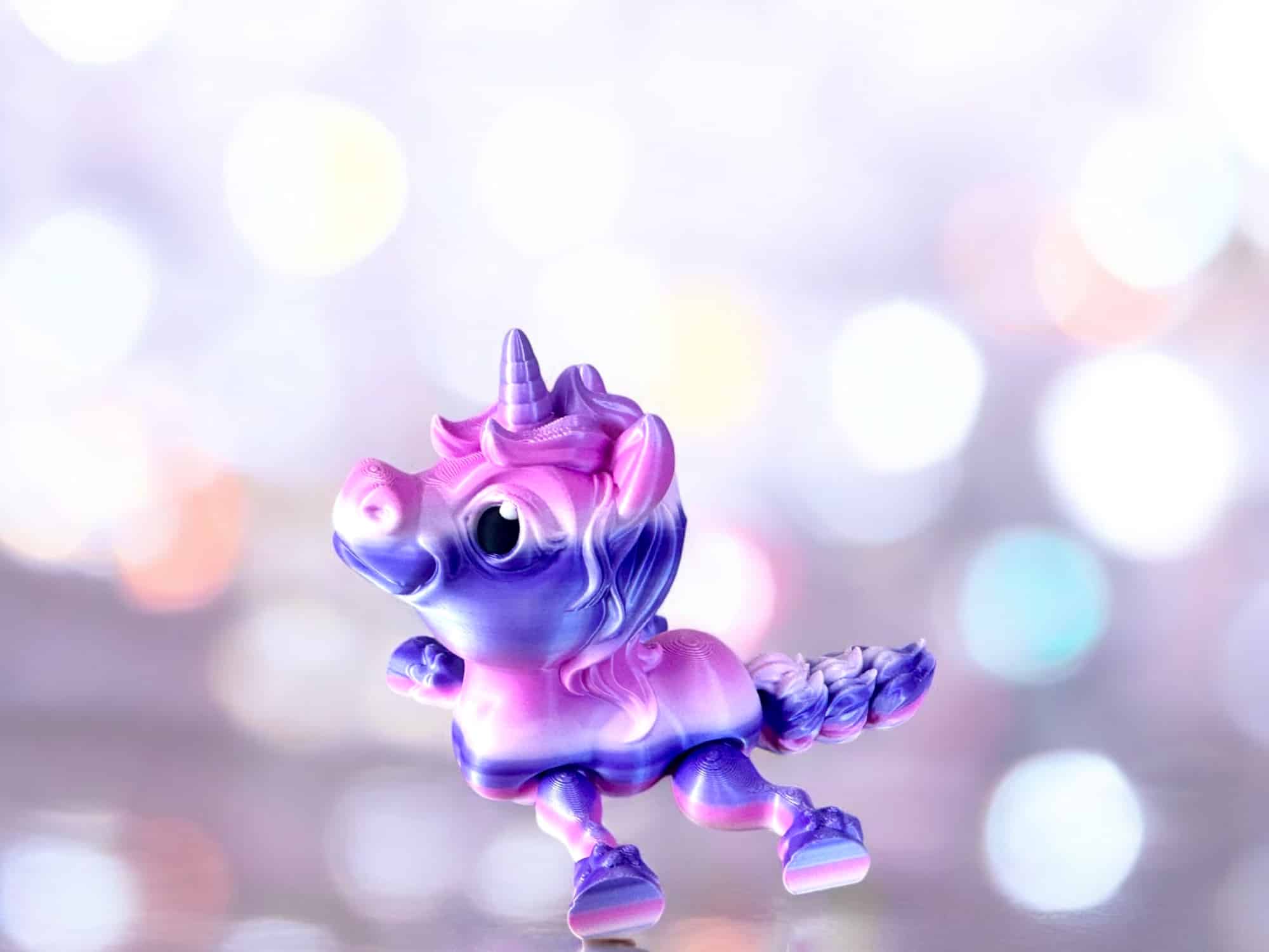 Flexi Pony Unicorn - Pink Purple Rainbow