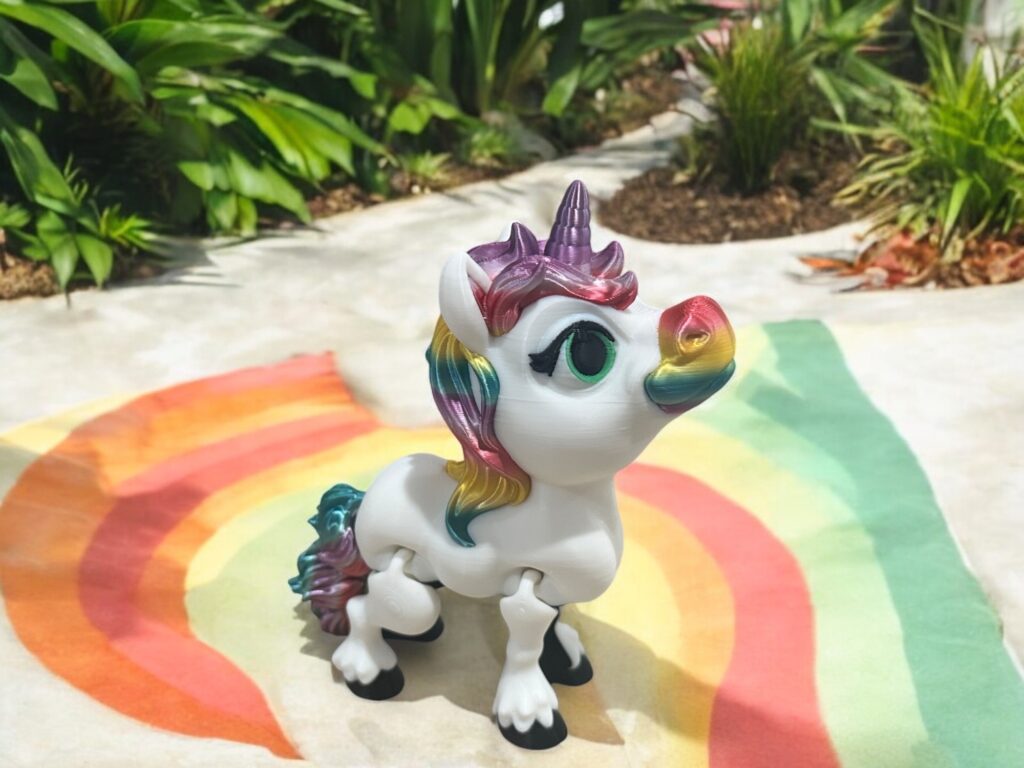 Flexi Pony Unicorn Whitel with Ombre Features