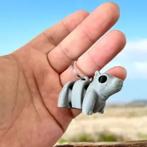 Baby Hippo Flexi Keyring