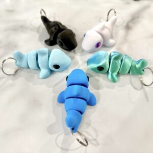 Flexi Baby Shark Keyring - Group Photo