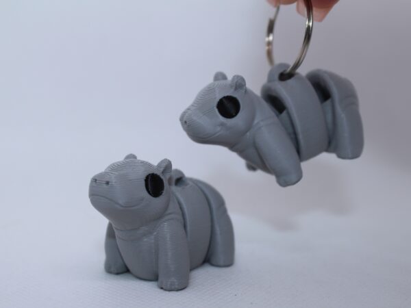 Baby Hippo Flexi Keyring