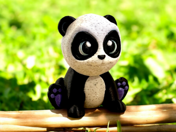 Panda with Purple Feet