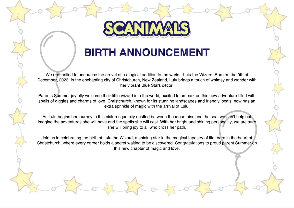 Birth Announcement