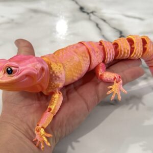 Leopard Gecko - Pink Gold Silk