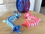 Axolotl Dragon - Pink and Blue with egg