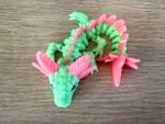 Axolotl Dragon - Green Glow with Pink Glow Spikes